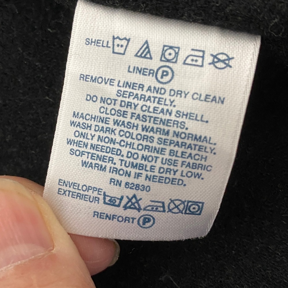 Vtg! 90’s Lands' End Men's Classic Black Trench Coat Removal 100% Wool Liner! - Picture 12 of 17